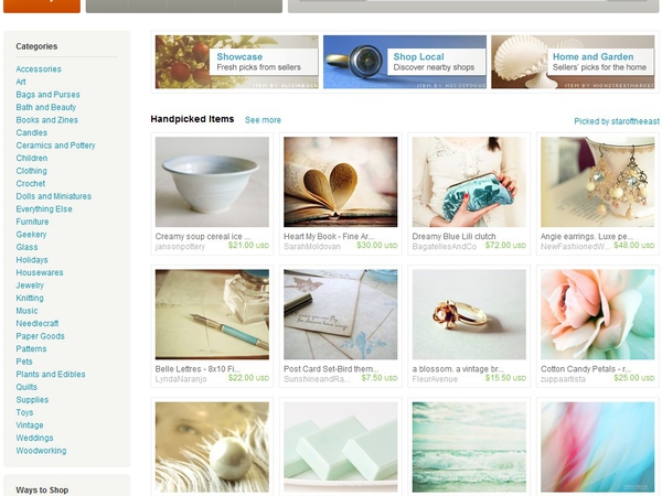 My Ginger #1 was on the front page of Etsy.com