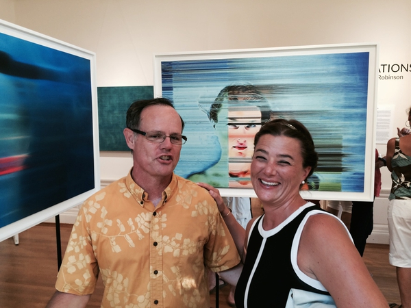 Shane Robinson's solo show opening at Hui No'eau, Maui, 2014