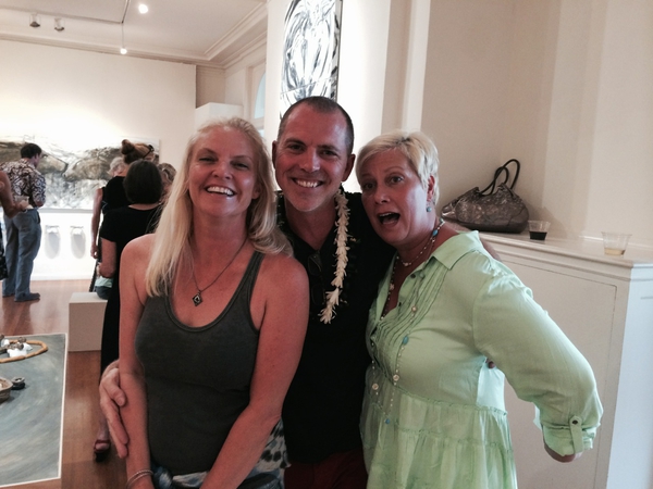 Shane Robinson's solo show opening at Hui No'eau, Maui, 2014