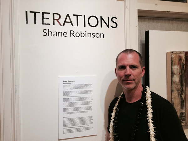 Shane Robinson's solo show opening at Hui No'eau, Maui, 2014